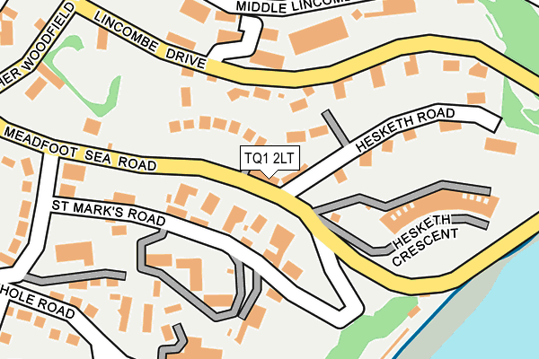 TQ1 2LT map - OS OpenMap – Local (Ordnance Survey)