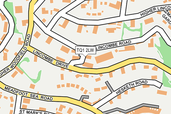 TQ1 2LW map - OS OpenMap – Local (Ordnance Survey)