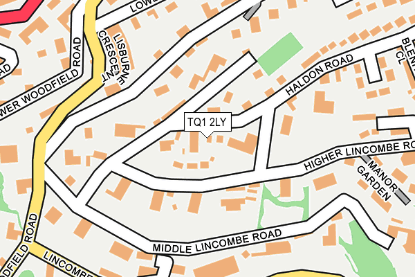 TQ1 2LY map - OS OpenMap – Local (Ordnance Survey)