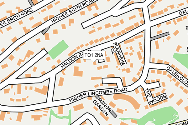 TQ1 2NA map - OS OpenMap – Local (Ordnance Survey)