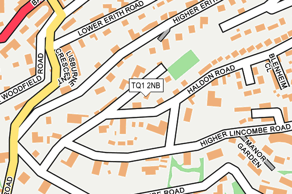 TQ1 2NB map - OS OpenMap – Local (Ordnance Survey)