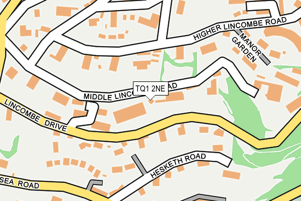 TQ1 2NE map - OS OpenMap – Local (Ordnance Survey)