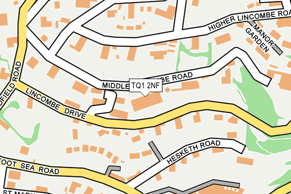 TQ1 2NF map - OS OpenMap – Local (Ordnance Survey)