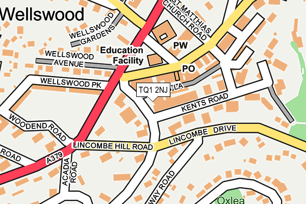 TQ1 2NJ map - OS OpenMap – Local (Ordnance Survey)