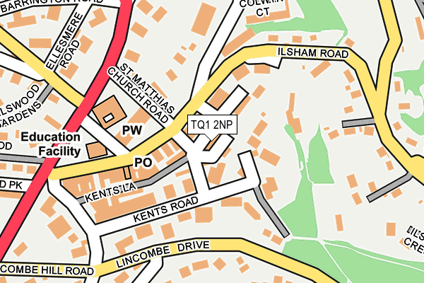 TQ1 2NP map - OS OpenMap – Local (Ordnance Survey)