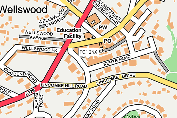 TQ1 2NX map - OS OpenMap – Local (Ordnance Survey)