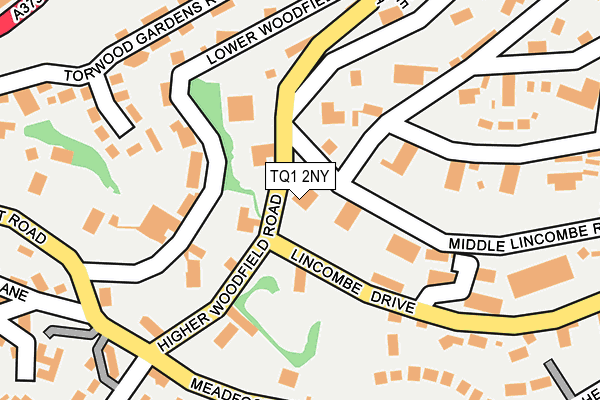 TQ1 2NY map - OS OpenMap – Local (Ordnance Survey)