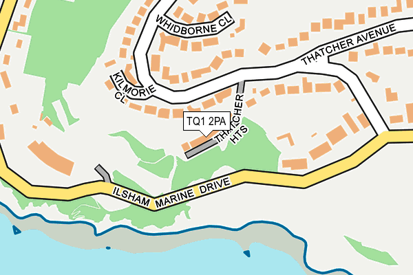 TQ1 2PA map - OS OpenMap – Local (Ordnance Survey)