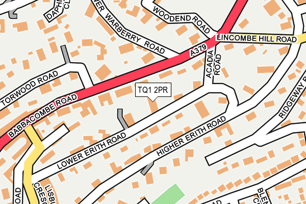 TQ1 2PR map - OS OpenMap – Local (Ordnance Survey)