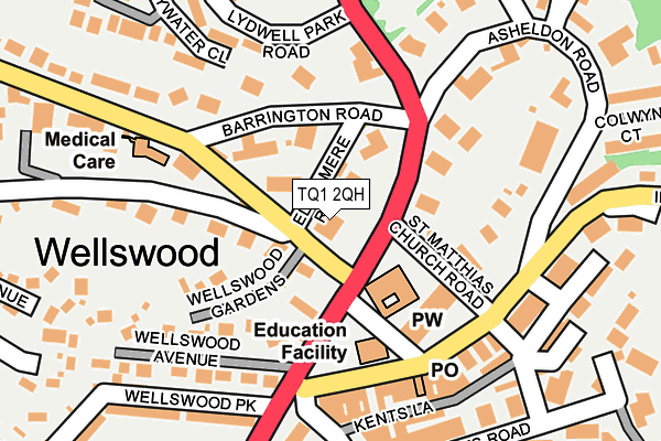 TQ1 2QH map - OS OpenMap – Local (Ordnance Survey)