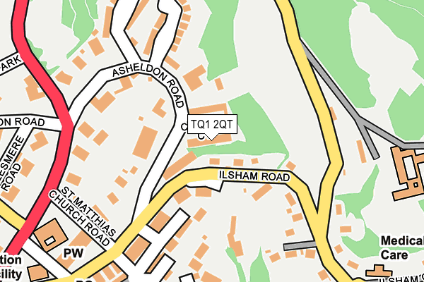 TQ1 2QT map - OS OpenMap – Local (Ordnance Survey)