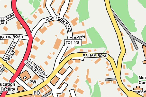 TQ1 2QU map - OS OpenMap – Local (Ordnance Survey)