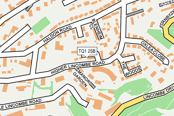 TQ1 2SB map - OS OpenMap – Local (Ordnance Survey)