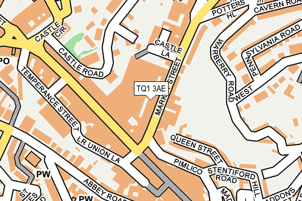 TQ1 3AE map - OS OpenMap – Local (Ordnance Survey)