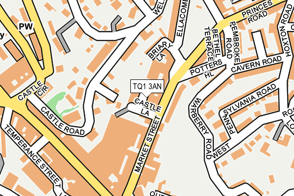 TQ1 3AN map - OS OpenMap – Local (Ordnance Survey)