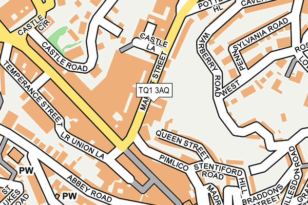 TQ1 3AQ map - OS OpenMap – Local (Ordnance Survey)