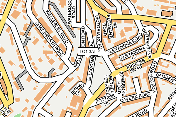 TQ1 3AT map - OS OpenMap – Local (Ordnance Survey)