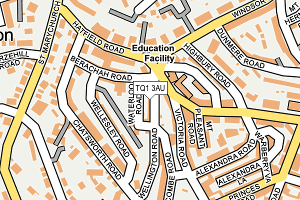 TQ1 3AU map - OS OpenMap – Local (Ordnance Survey)