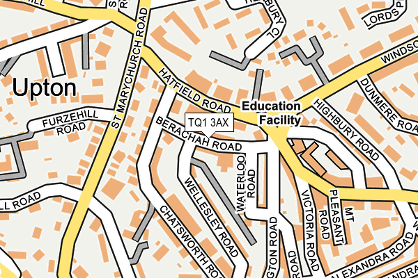 TQ1 3AX map - OS OpenMap – Local (Ordnance Survey)