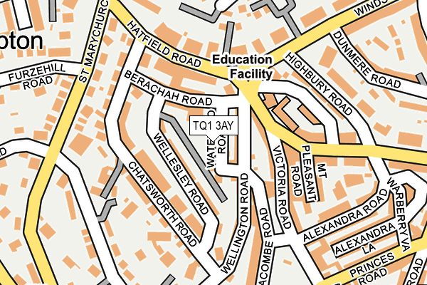 TQ1 3AY map - OS OpenMap – Local (Ordnance Survey)