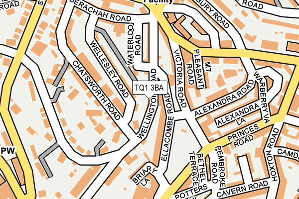 TQ1 3BA map - OS OpenMap – Local (Ordnance Survey)