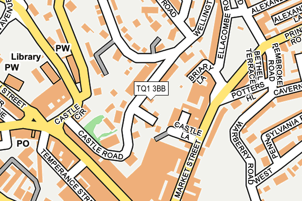 TQ1 3BB map - OS OpenMap – Local (Ordnance Survey)