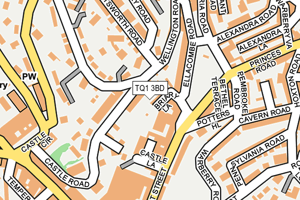 TQ1 3BD map - OS OpenMap – Local (Ordnance Survey)