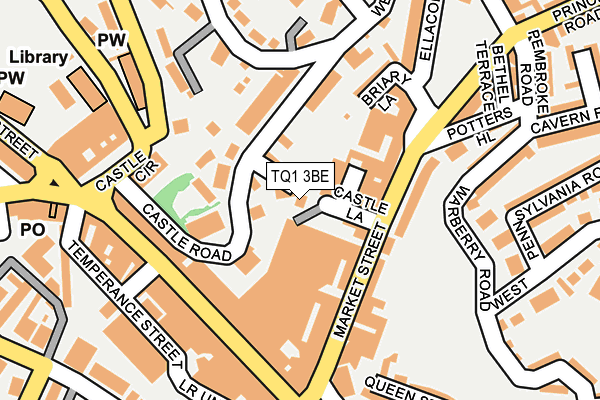 TQ1 3BE map - OS OpenMap – Local (Ordnance Survey)