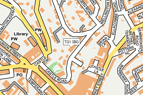 TQ1 3BG map - OS OpenMap – Local (Ordnance Survey)