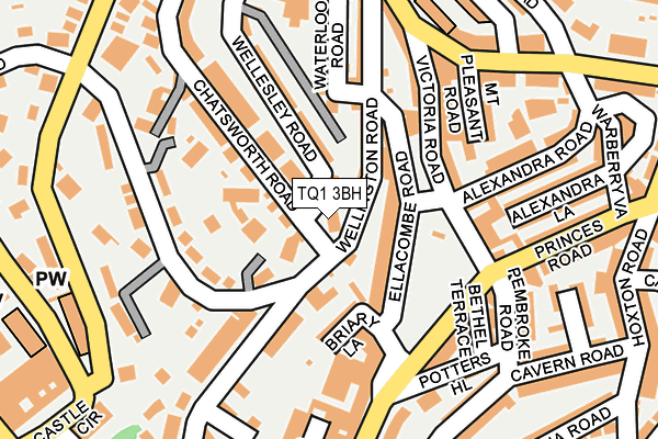 TQ1 3BH map - OS OpenMap – Local (Ordnance Survey)