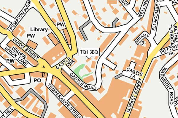 TQ1 3BQ map - OS OpenMap – Local (Ordnance Survey)