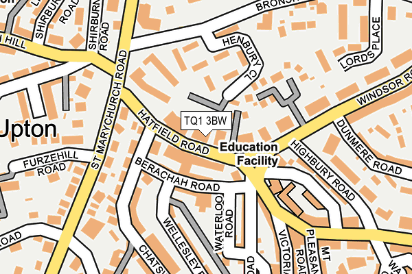 TQ1 3BW map - OS OpenMap – Local (Ordnance Survey)
