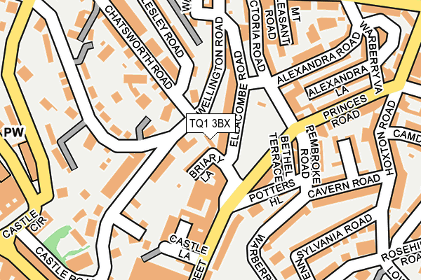 TQ1 3BX map - OS OpenMap – Local (Ordnance Survey)