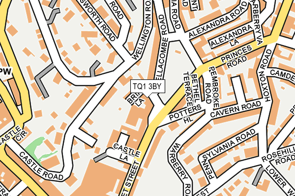 TQ1 3BY map - OS OpenMap – Local (Ordnance Survey)