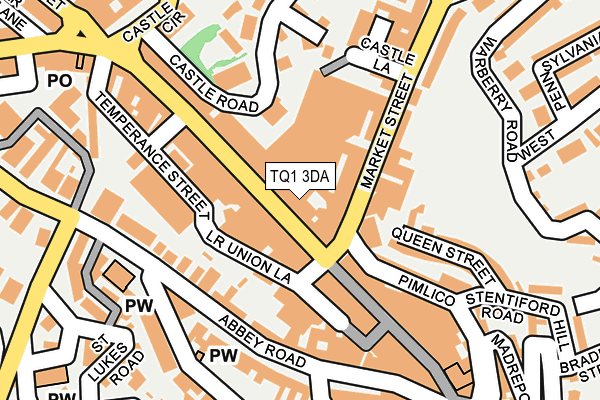TQ1 3DA map - OS OpenMap – Local (Ordnance Survey)
