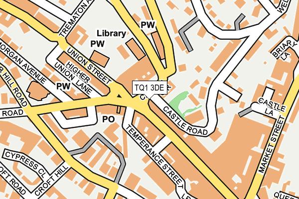 TQ1 3DE map - OS OpenMap – Local (Ordnance Survey)