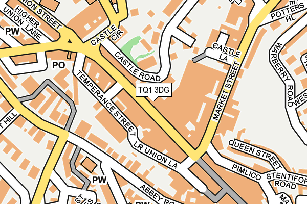 TQ1 3DG map - OS OpenMap – Local (Ordnance Survey)