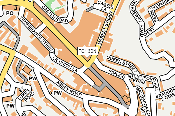 TQ1 3DN map - OS OpenMap – Local (Ordnance Survey)