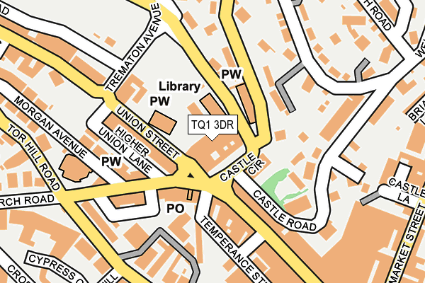 TQ1 3DR map - OS OpenMap – Local (Ordnance Survey)