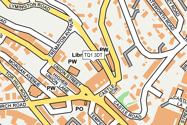 TQ1 3DT map - OS OpenMap – Local (Ordnance Survey)