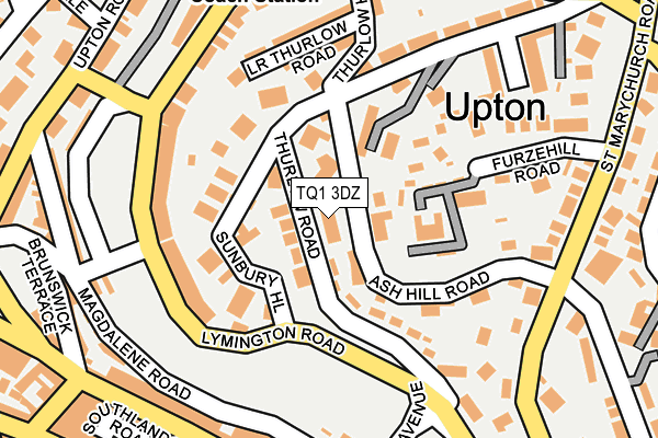 TQ1 3DZ map - OS OpenMap – Local (Ordnance Survey)