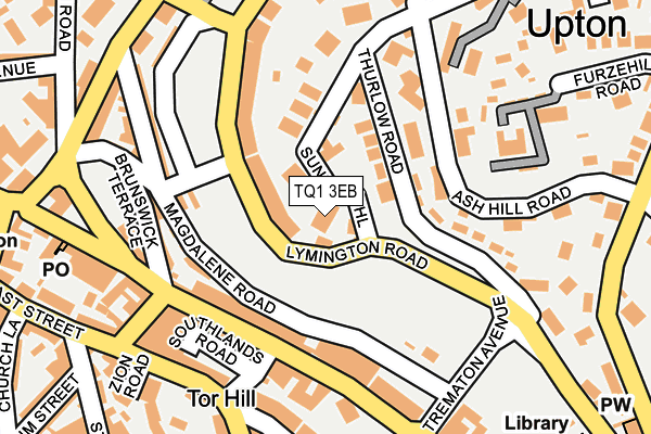 TQ1 3EB map - OS OpenMap – Local (Ordnance Survey)