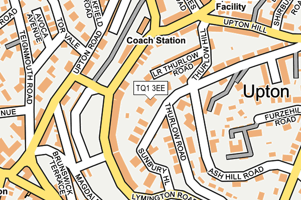 TQ1 3EE map - OS OpenMap – Local (Ordnance Survey)