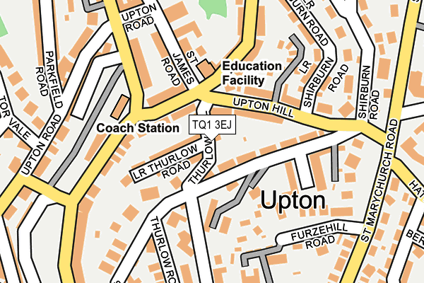 TQ1 3EJ map - OS OpenMap – Local (Ordnance Survey)