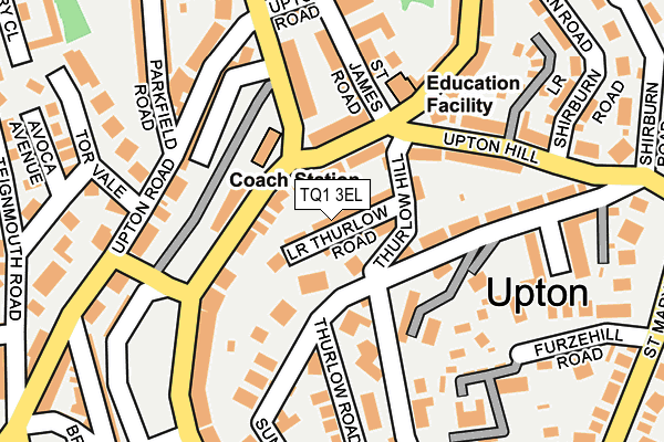 TQ1 3EL map - OS OpenMap – Local (Ordnance Survey)