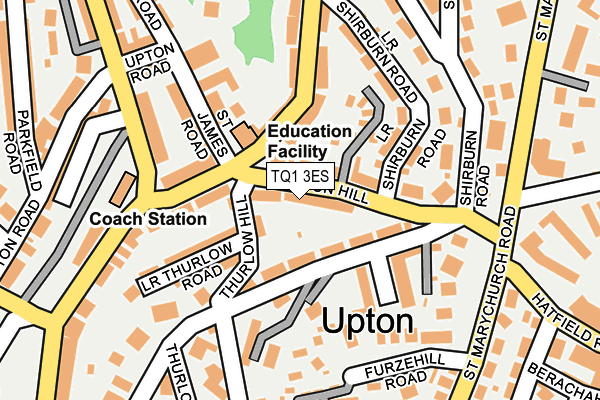 TQ1 3ES map - OS OpenMap – Local (Ordnance Survey)