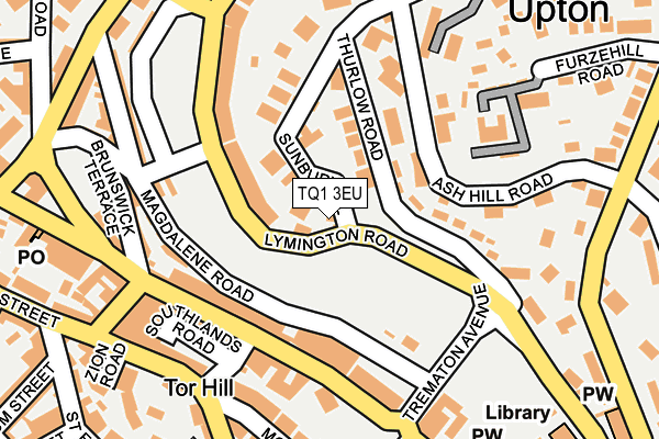 TQ1 3EU map - OS OpenMap – Local (Ordnance Survey)