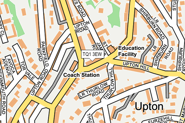 TQ1 3EW map - OS OpenMap – Local (Ordnance Survey)