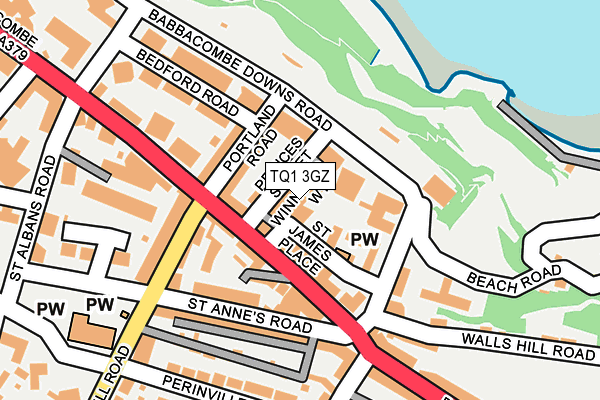 TQ1 3GZ map - OS OpenMap – Local (Ordnance Survey)