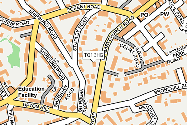 TQ1 3HG map - OS OpenMap – Local (Ordnance Survey)